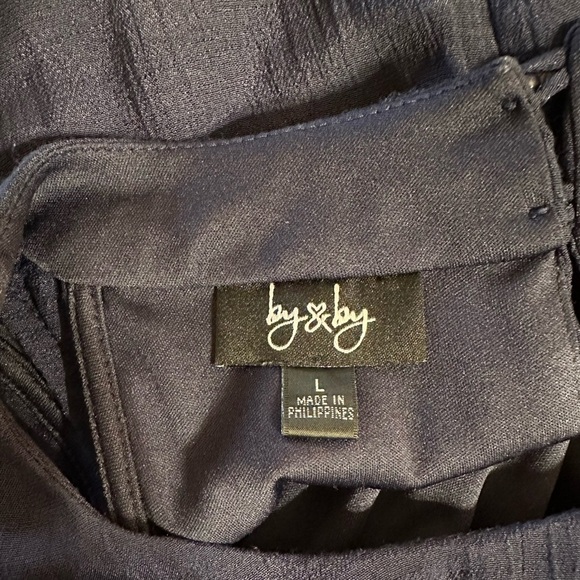 By&by Navy Women’s Dress Sleeveless Lined Size Large Rayon Polyester Knee Length - Picture 4 of 14